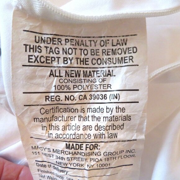 Macy's Hotel Collection White Quilted European Pillow Sham 26" X 26" Cotton - Picture 11 of 11